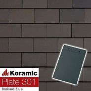 Керамическая черепица KORAMIC 301 Plain Tile Smooth 170*270мм braised blue